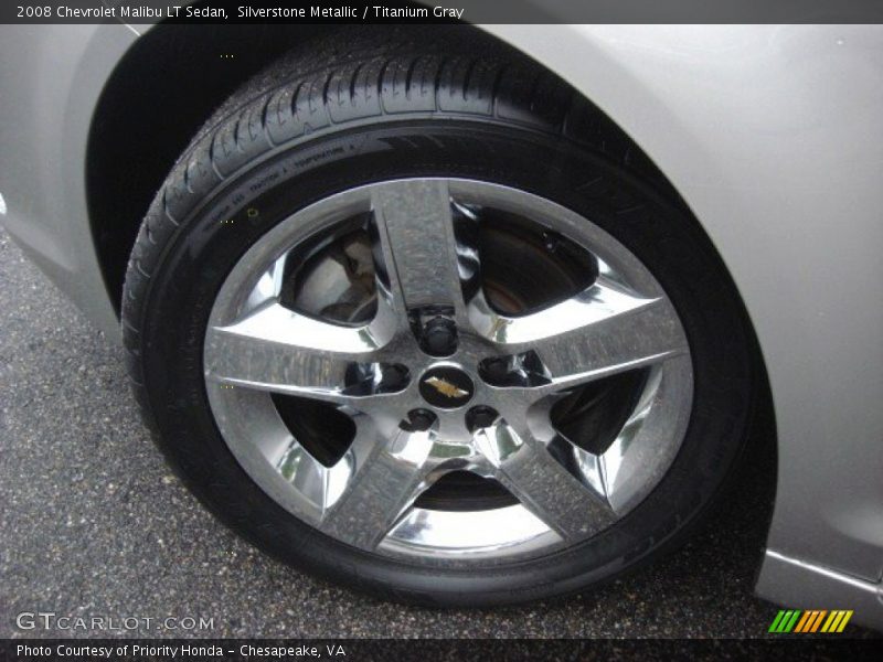 Silverstone Metallic / Titanium Gray 2008 Chevrolet Malibu LT Sedan