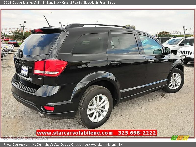 Brilliant Black Crystal Pearl / Black/Light Frost Beige 2013 Dodge Journey SXT