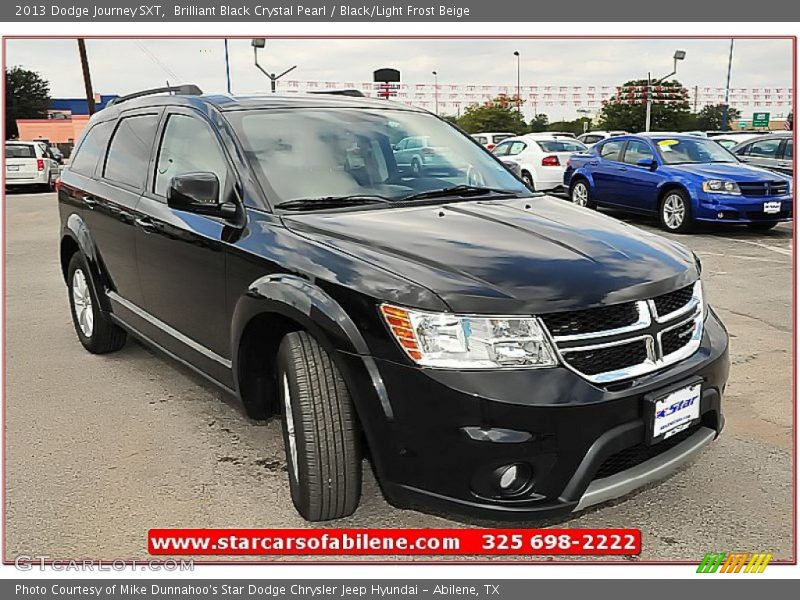 Brilliant Black Crystal Pearl / Black/Light Frost Beige 2013 Dodge Journey SXT