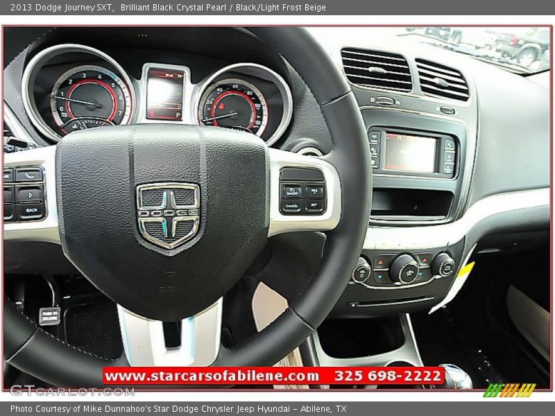 Brilliant Black Crystal Pearl / Black/Light Frost Beige 2013 Dodge Journey SXT