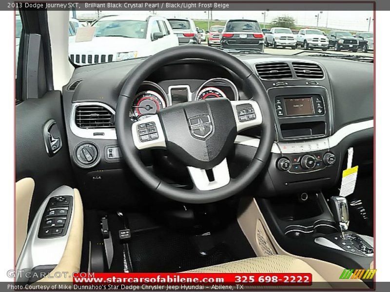Brilliant Black Crystal Pearl / Black/Light Frost Beige 2013 Dodge Journey SXT