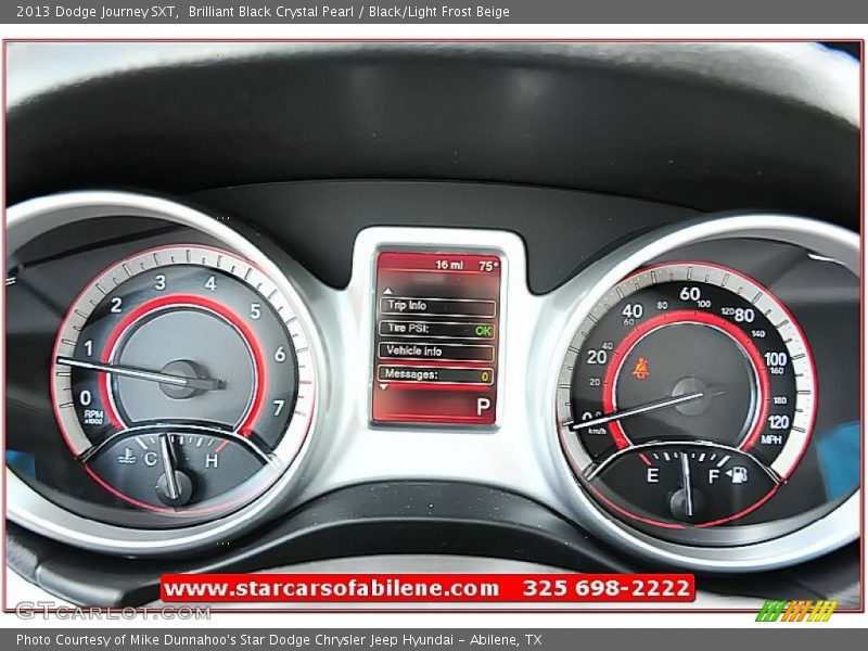 Brilliant Black Crystal Pearl / Black/Light Frost Beige 2013 Dodge Journey SXT