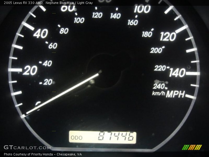 Neptune Blue Mica / Light Gray 2005 Lexus RX 330 AWD