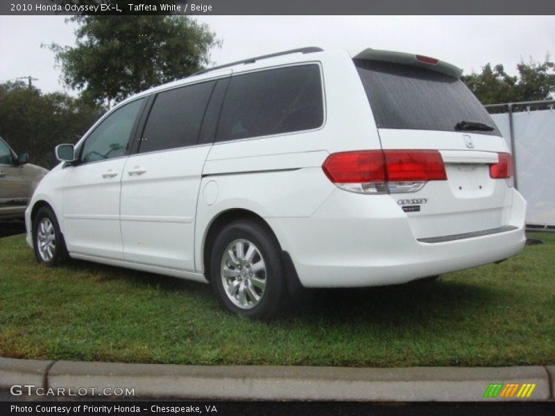 Taffeta White / Beige 2010 Honda Odyssey EX-L