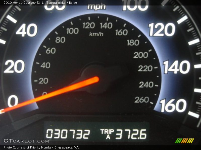 Taffeta White / Beige 2010 Honda Odyssey EX-L