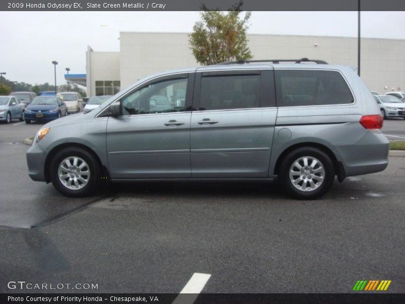 Slate Green Metallic / Gray 2009 Honda Odyssey EX