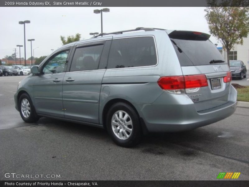 Slate Green Metallic / Gray 2009 Honda Odyssey EX