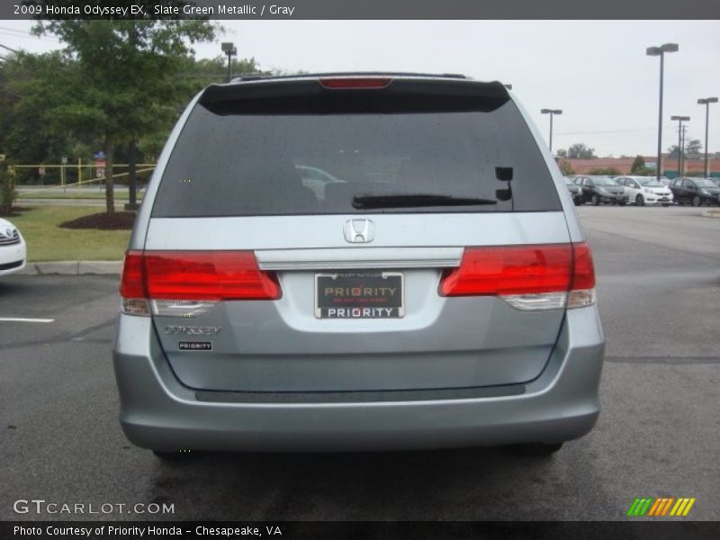 Slate Green Metallic / Gray 2009 Honda Odyssey EX