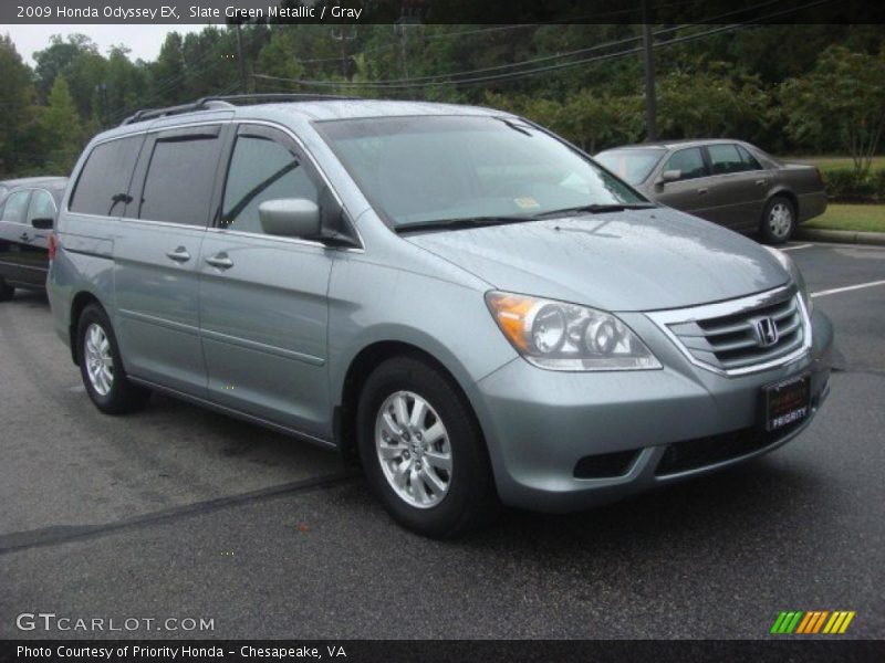 Slate Green Metallic / Gray 2009 Honda Odyssey EX