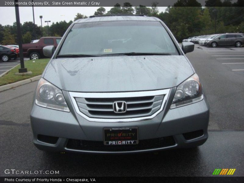 Slate Green Metallic / Gray 2009 Honda Odyssey EX
