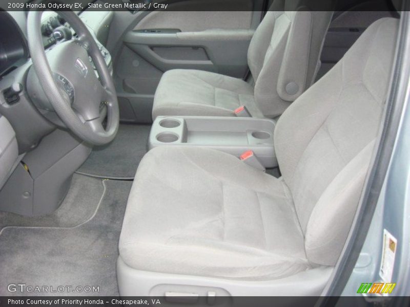 Slate Green Metallic / Gray 2009 Honda Odyssey EX