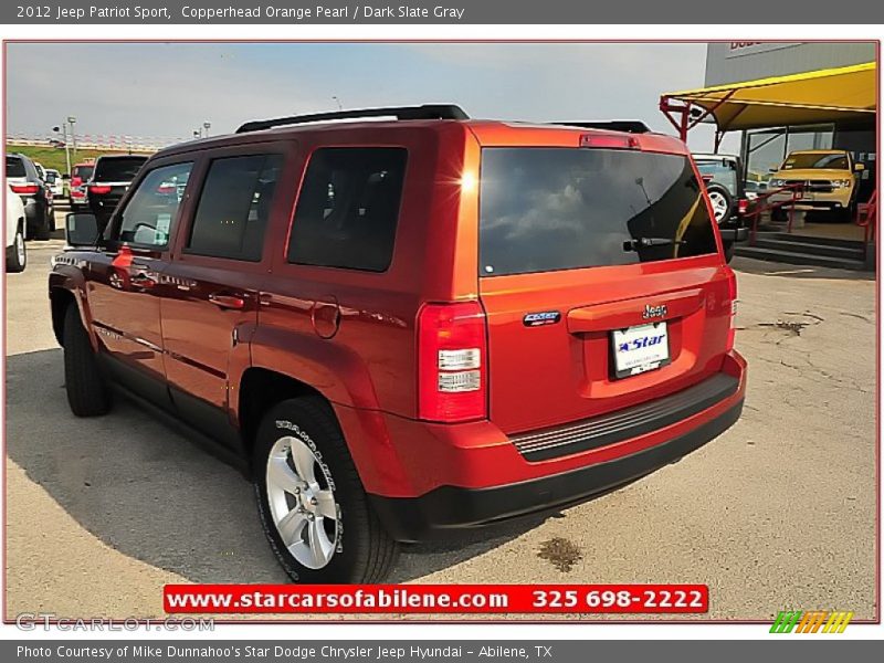 Copperhead Orange Pearl / Dark Slate Gray 2012 Jeep Patriot Sport