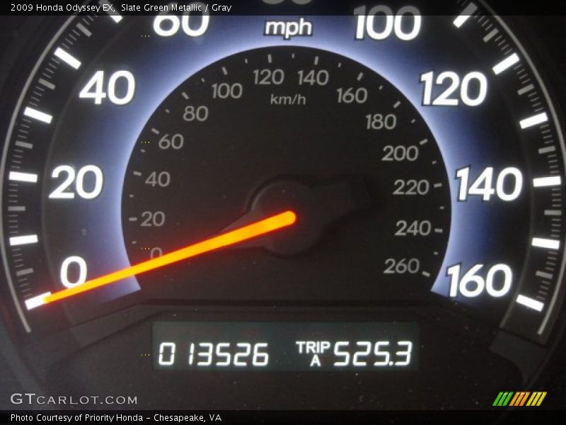 Slate Green Metallic / Gray 2009 Honda Odyssey EX