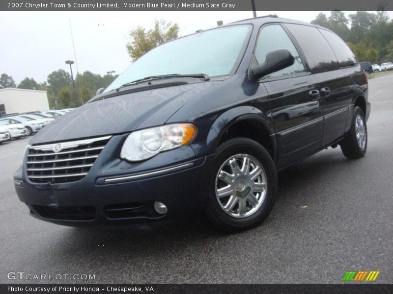 Modern Blue Pearl / Medium Slate Gray 2007 Chrysler Town & Country Limited