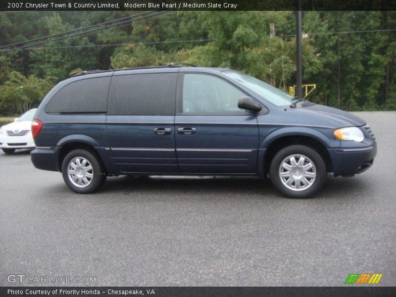 Modern Blue Pearl / Medium Slate Gray 2007 Chrysler Town & Country Limited