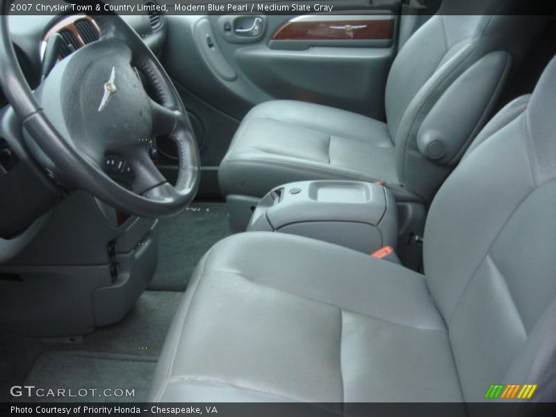 Modern Blue Pearl / Medium Slate Gray 2007 Chrysler Town & Country Limited