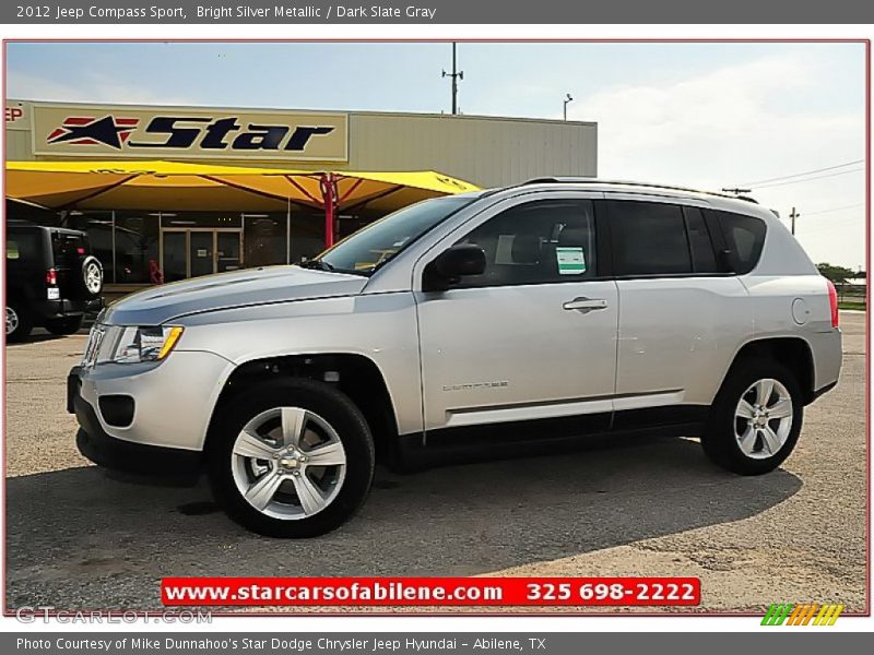 Bright Silver Metallic / Dark Slate Gray 2012 Jeep Compass Sport