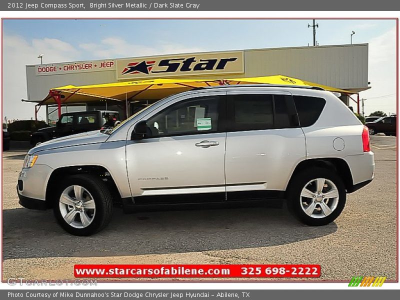 Bright Silver Metallic / Dark Slate Gray 2012 Jeep Compass Sport