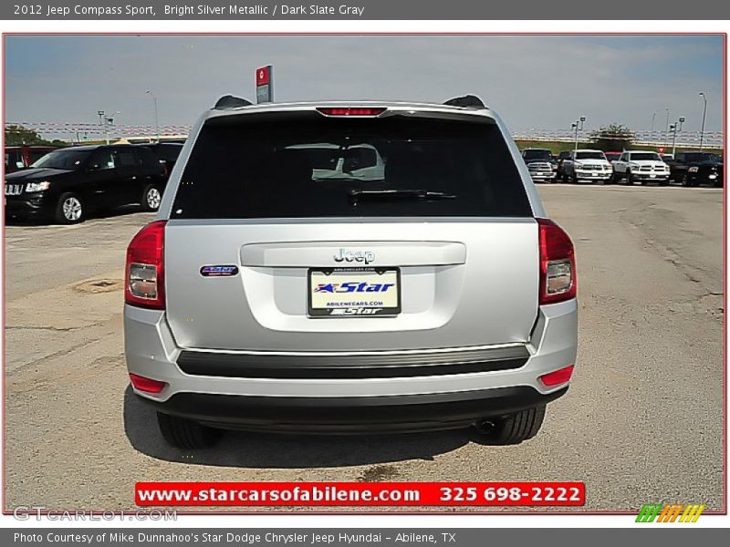 Bright Silver Metallic / Dark Slate Gray 2012 Jeep Compass Sport