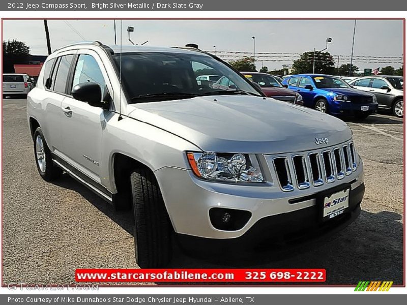 Bright Silver Metallic / Dark Slate Gray 2012 Jeep Compass Sport
