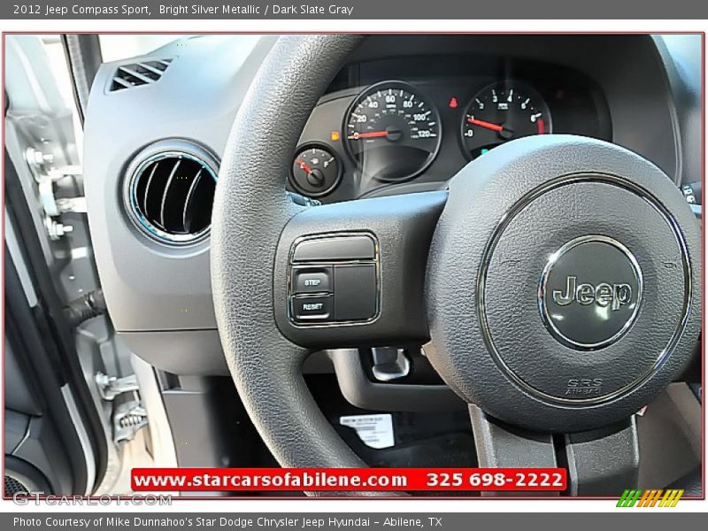Bright Silver Metallic / Dark Slate Gray 2012 Jeep Compass Sport