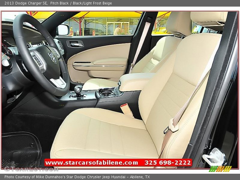 Pitch Black / Black/Light Frost Beige 2013 Dodge Charger SE