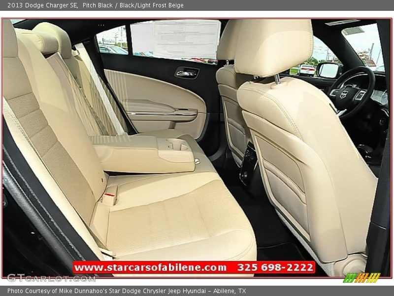 Pitch Black / Black/Light Frost Beige 2013 Dodge Charger SE