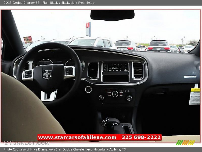 Pitch Black / Black/Light Frost Beige 2013 Dodge Charger SE