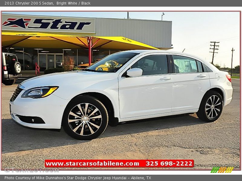 Bright White / Black 2013 Chrysler 200 S Sedan