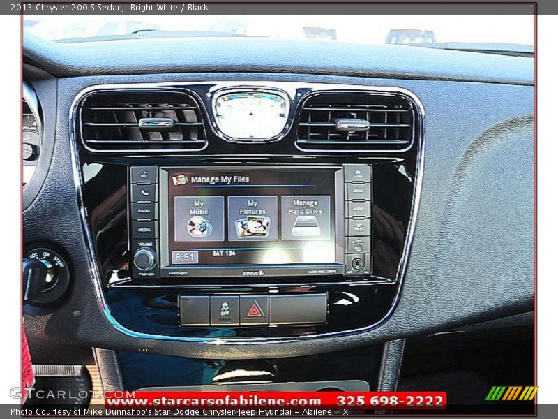 Bright White / Black 2013 Chrysler 200 S Sedan