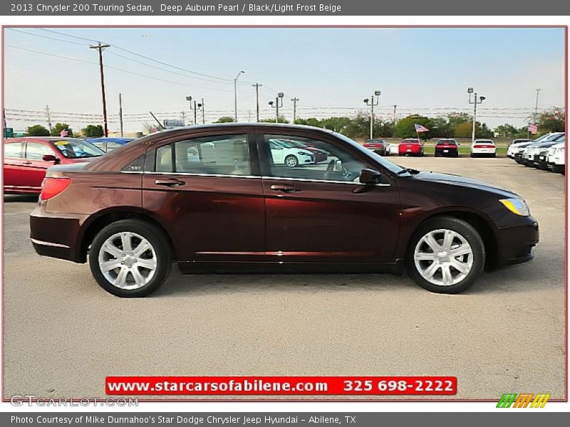 Deep Auburn Pearl / Black/Light Frost Beige 2013 Chrysler 200 Touring Sedan
