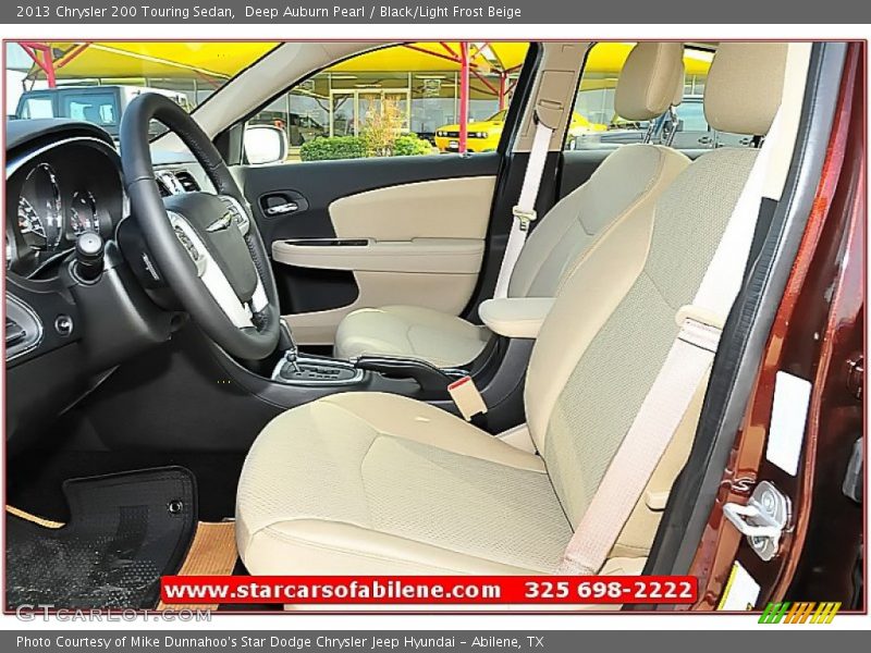 Deep Auburn Pearl / Black/Light Frost Beige 2013 Chrysler 200 Touring Sedan