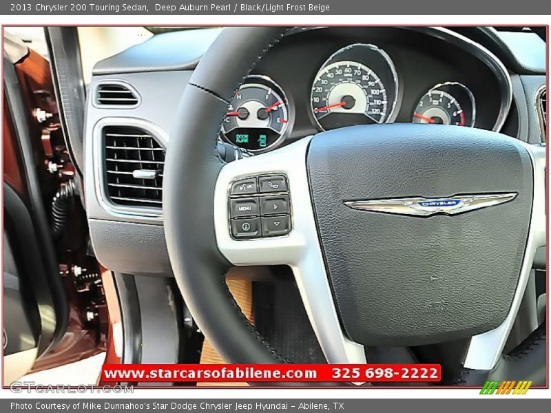 Deep Auburn Pearl / Black/Light Frost Beige 2013 Chrysler 200 Touring Sedan