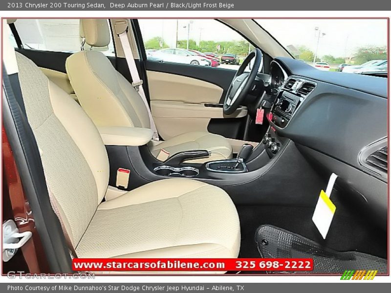 Deep Auburn Pearl / Black/Light Frost Beige 2013 Chrysler 200 Touring Sedan
