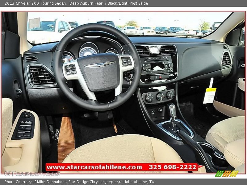 Deep Auburn Pearl / Black/Light Frost Beige 2013 Chrysler 200 Touring Sedan
