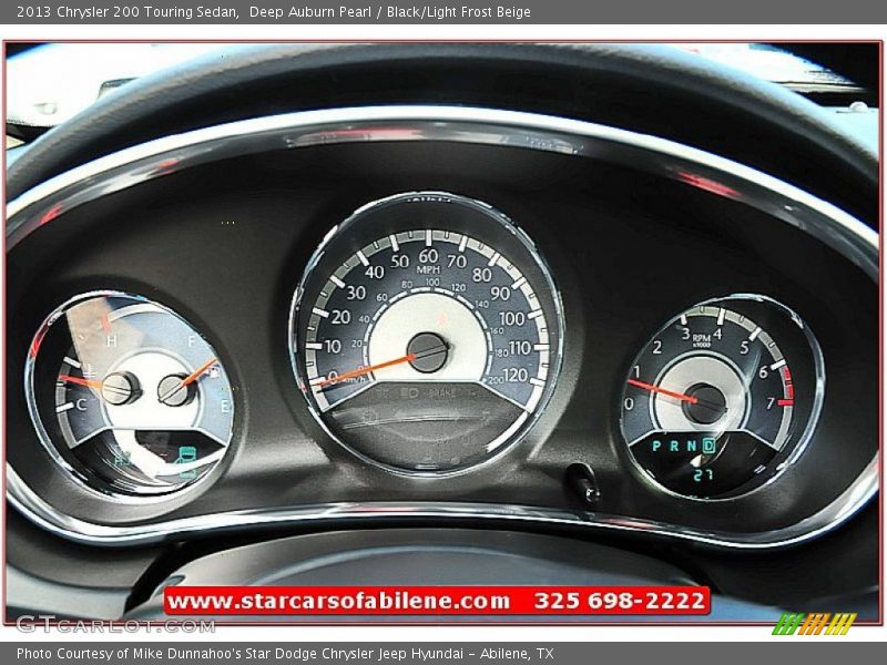 Deep Auburn Pearl / Black/Light Frost Beige 2013 Chrysler 200 Touring Sedan