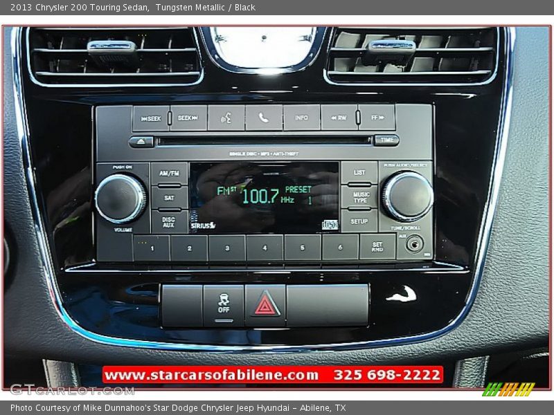 Tungsten Metallic / Black 2013 Chrysler 200 Touring Sedan