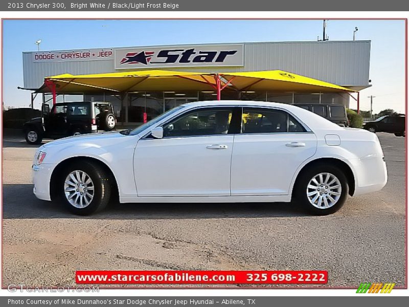 Bright White / Black/Light Frost Beige 2013 Chrysler 300