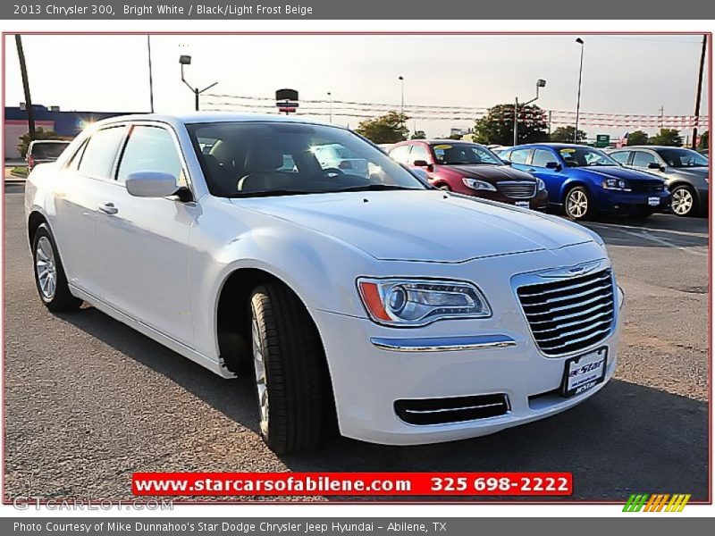 Bright White / Black/Light Frost Beige 2013 Chrysler 300