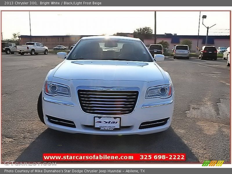 Bright White / Black/Light Frost Beige 2013 Chrysler 300