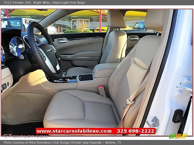 Bright White / Black/Light Frost Beige 2013 Chrysler 300