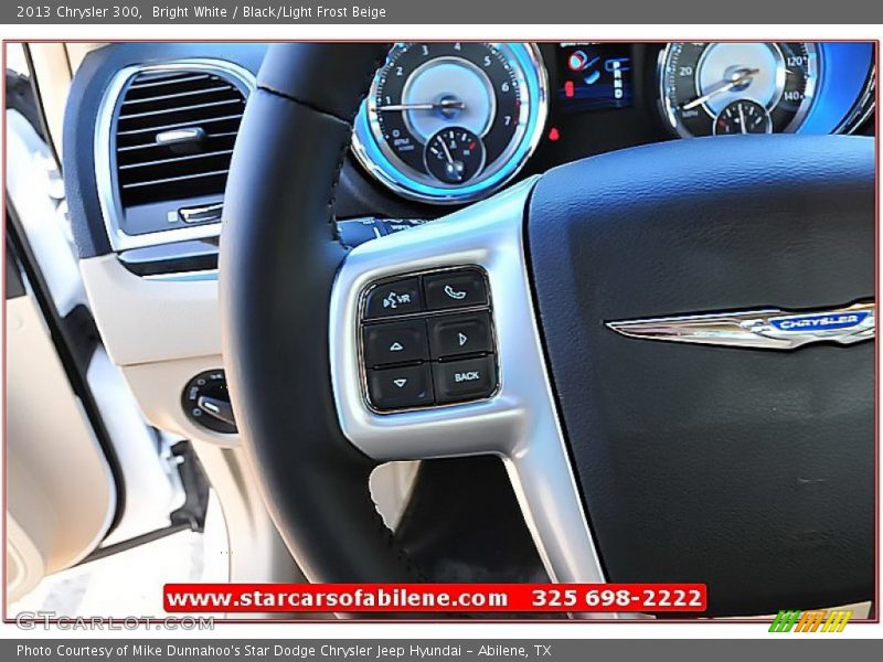 Bright White / Black/Light Frost Beige 2013 Chrysler 300