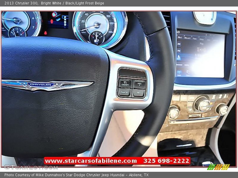 Bright White / Black/Light Frost Beige 2013 Chrysler 300