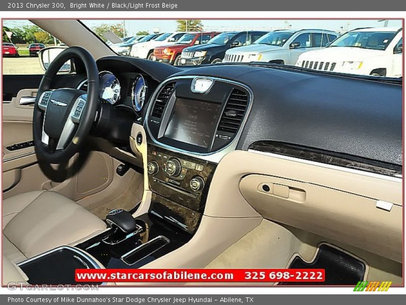 Bright White / Black/Light Frost Beige 2013 Chrysler 300