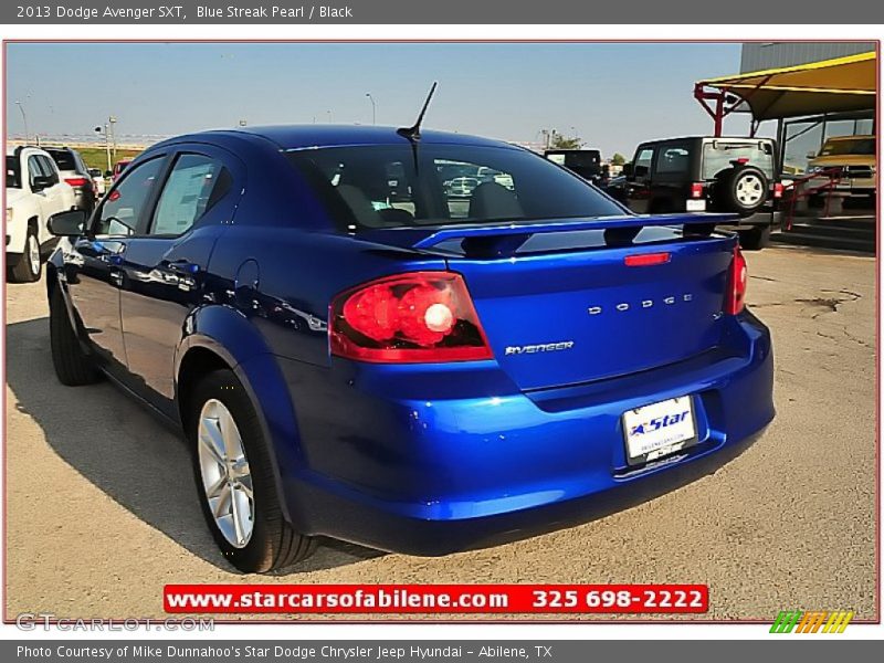 Blue Streak Pearl / Black 2013 Dodge Avenger SXT