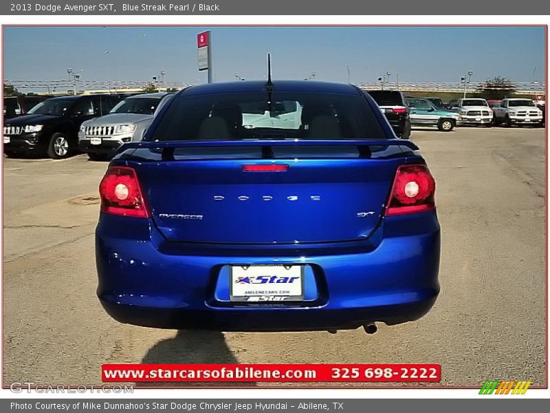 Blue Streak Pearl / Black 2013 Dodge Avenger SXT