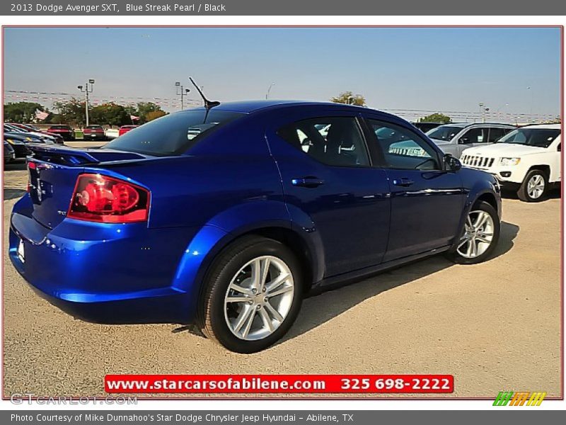 Blue Streak Pearl / Black 2013 Dodge Avenger SXT