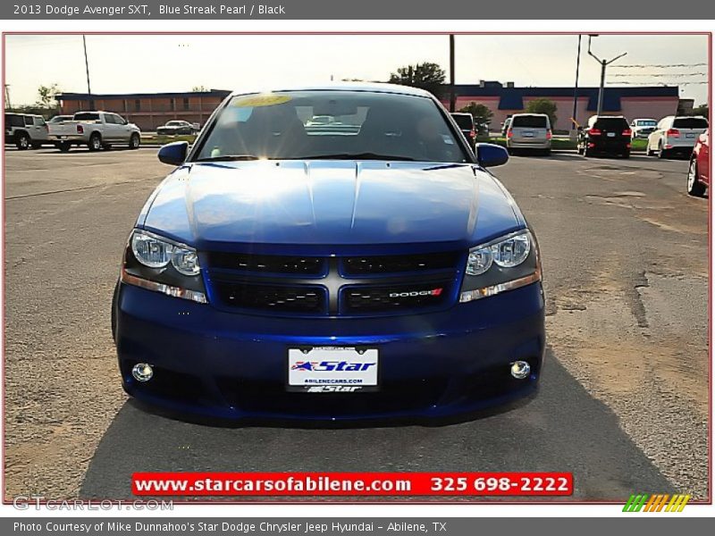 Blue Streak Pearl / Black 2013 Dodge Avenger SXT