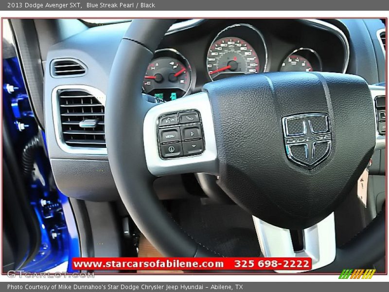 Blue Streak Pearl / Black 2013 Dodge Avenger SXT