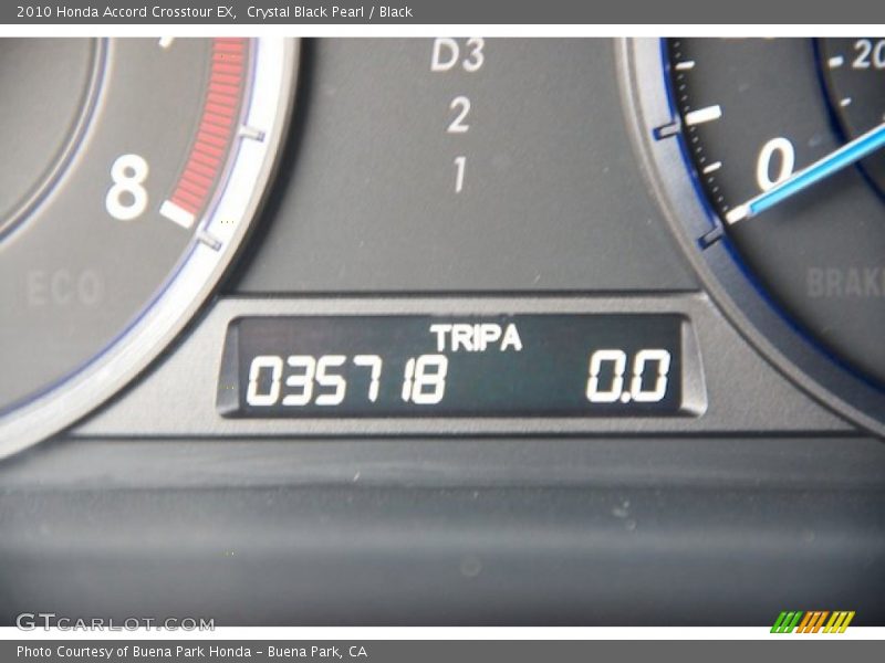 Crystal Black Pearl / Black 2010 Honda Accord Crosstour EX